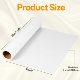 Josojoou Iron on Adhesive for Fabric, 11.8Inch x 10Yard Lightweight Double Sided Fusible Interfacing Heat Melt Fabric Glue Sheet for Sewing and DIY Craft Making