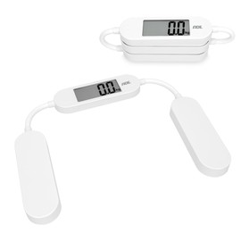 ADE Foldable Travel Scales Digital Bathroom Scales with 180 kg Load Capacity in 100 g Increments Precise Body Scales with LCD Display