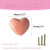 Mimhooy 4 Pack Pink Ceramic Drawer Knobs Decorative Cabinet Knobs,