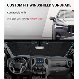 Pigenius Windshield Sun Shade for Genesis GV80 SUV 2021-2026 Front Window Sunshade - AstraGuard