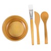 4Pcs Face Mask Mixing Tool Set Includes Bowl Spatula Brush and Spoon for DIY Facial Masks Safe Washable and Reusable Skin