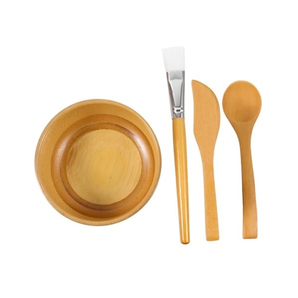 4Pcs Face Mask Mixing Tool Set Includes Bowl Spatula Brush