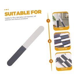 Baluue 12pcs Nail Art Files Grey Nail Polishing Strips for Efficient Manicure Pedicure Care Compact Lightweight for Travel Home Use