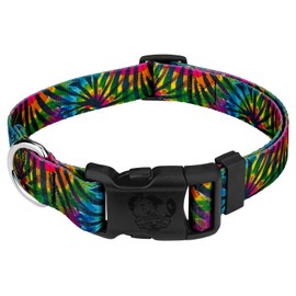 Country Brook DesignÂ Deluxe Tie Dye Stripes Dog Collar - Medium