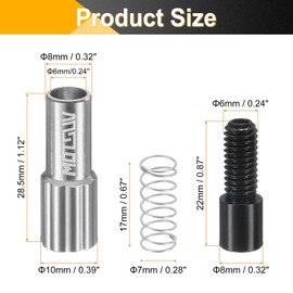 sourcing map 5pcs Bike Inline Cable Adjuster Aluminum Alloy Brake Cable Gear Shift Connector Indexed Inline Cable Tension Adjuster Housing Screws for Mountain and Road Bikes, Gray