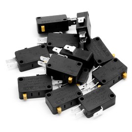 BokWin 12 Pcs KW3 Snap Action Switch 125V/250V,Micro Limit Switch for Air Fryer Microwave Vacuum Cleaner Coffee Machine(Normally Open)