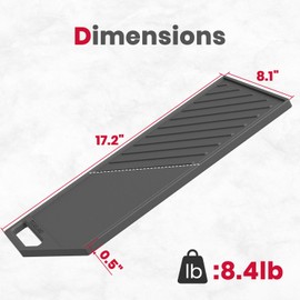 GASLAND 2-in-1 Reversible Cast Iron Grill/Griddle for Gas Stovetop with Comfortable Handles, Non-Rust Coating, Black, 1-Piece