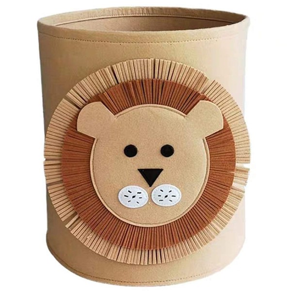 Felt Basket Toy Storage Organiser Collapsible Baby Hamper Decorative Gift Box for Nursery & Kid's Room