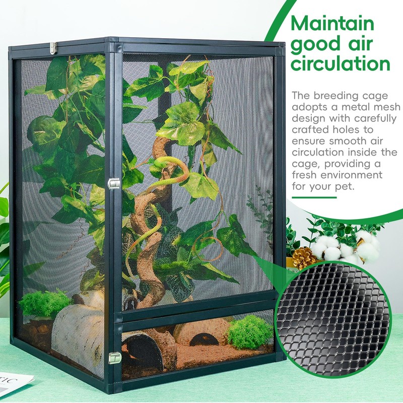 BINANO 33 Gal Detachable and Foldable Reptile Butterfly Cage Terrarium,