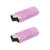 Gold Lighter Cover Sleeve with Pink Rhinestones LS47