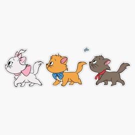 Aristocats Bumper Sticker Vinyl Decal 5"