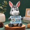 GGSTDDUP 4 Inch Positive Donkey, Inspirational Donkey Resin Figurine
