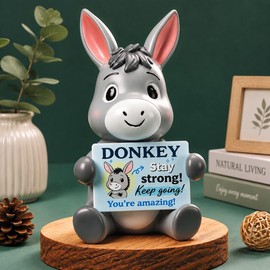 GGSTDDUP 4 Inch Positive Donkey, Inspirational Donkey Resin Figurine