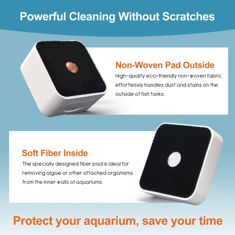Oasirep Nano Aquarium Magnetic Algae Scraper, Built-in High Accuracy Digital