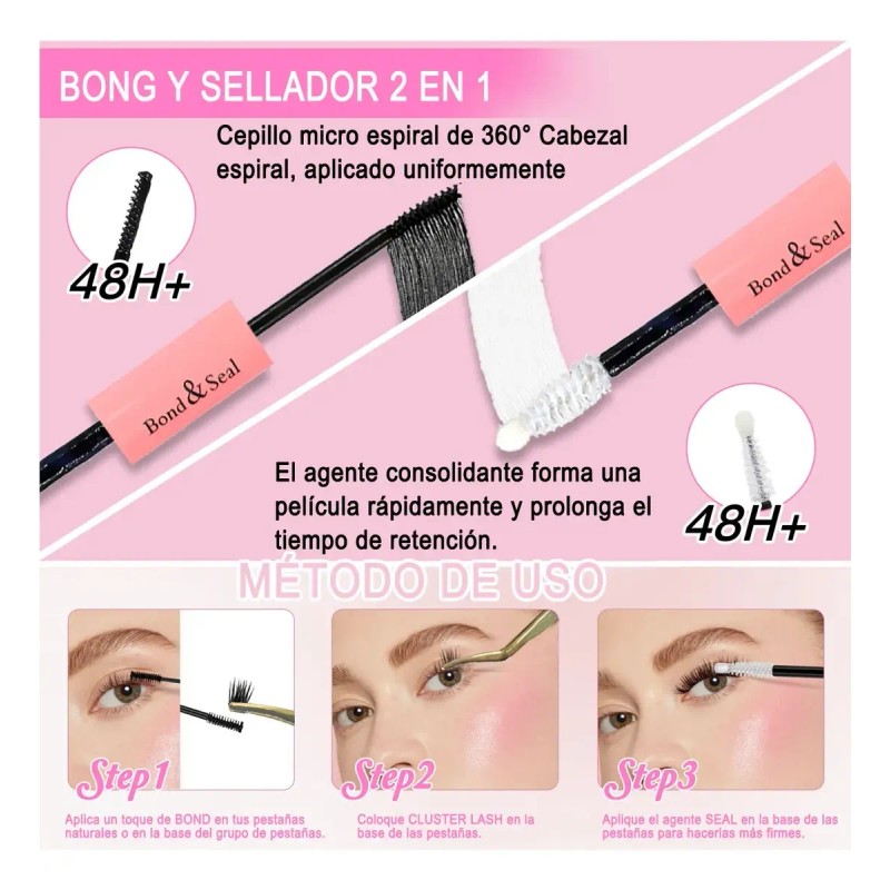 Extensiones Pestañas Diy, Kit De Racimos De Pestañas Mixto