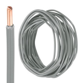 MECCANIXITY 25 Feet Electrical Wire Insulated Solid Copper 12 AWG Hook Up Wire Cable THHN Wire Residential, Industrial, Grounding, Electrical Rated for 600 Volts, UL Listed, Gray