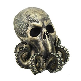 Pacific Giftware Cthulhu Skull Collectible Figurine Antique Bronze Finish 6 Inch Tall
