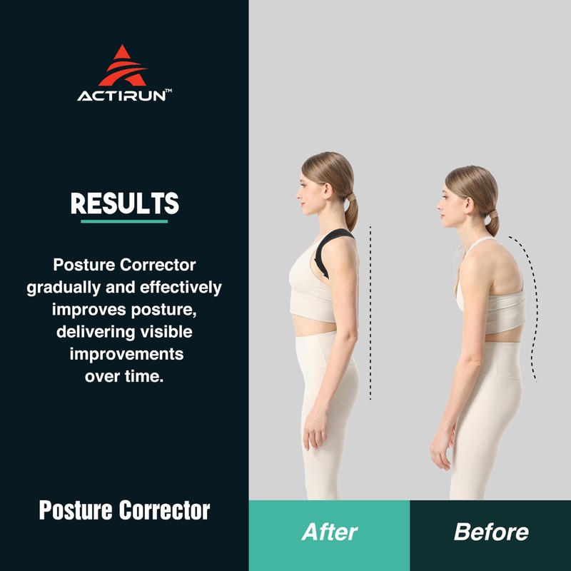Actirun Posture Corrector (Black, X-Large)