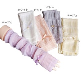 UV Arm Cover Long 55 cm Sunscreen UV Protection Sun Gloves, Sheer Fingerless Summer UV Protection Quick Dry Non Slip Lace Arm Cover Finger Hole without air conditioning Drive Bicycle Driving Work Out Cool Adult Breathable Secure Comfortable Feel Sheer Li