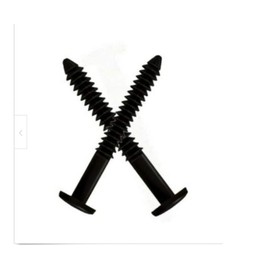 WindowPro (Black) Pack of 12 Vinyl Shutter Fastener Spikes Loks for Installing Decorative Exterior Vinyl Shutters (Black)