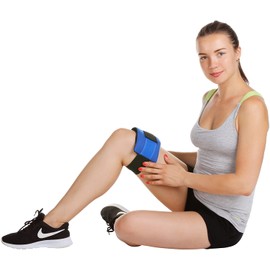 Ice Pack Wrap with Elastic Strap by Kinetic Labs - Hot Cold Gel Pack for Injuries - Reusable Ice Pack for Neck Foot Ankle Head Wrist Leg Shoulder Arm Thigh Knee Surgery (Regular)