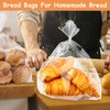 Bread Bags with Ties, 72 Pack Clear Bread Bags for