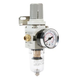 1/4 Zoll Luftfilter-Druckregler, Luftkompressor-Wasserabscheider mit Manometer AW2000-02
