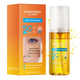 Body Sunscreen Oil Spray SPF 50 - Lightweight, Hydrating, and Glow-Boosting Mist for All Skin Type, 100ml