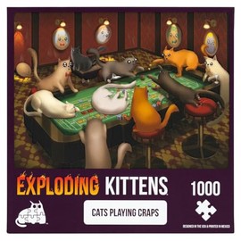 Exploding Kittens PCRAPS-1K-6 Cat Puzzle, Multi