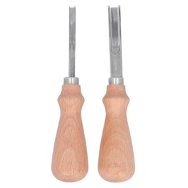 2Pcs Edge Leather Beveler Tool, 4mm and 8mm, Leather Edge French Skiver Trimming Cutting Leathercraft Marking Tool