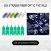 6 Strand Single-Mode SC OS1 APC Fiber Optic Cable Pigtails