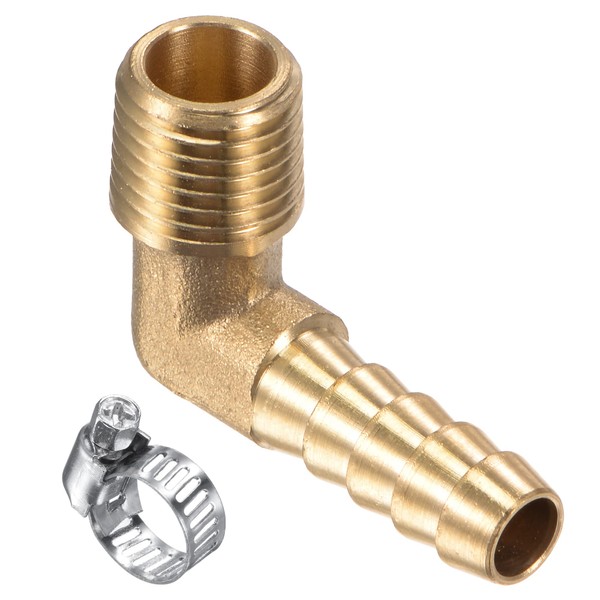 M METERXITY Brass Hose Barb Fittings - 90 Degree Elbow