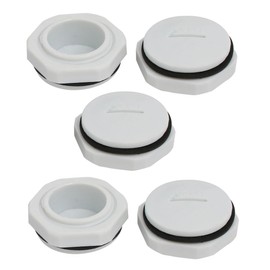 sourcingmap PG21 Nylon Male Threaded Cable Gland Screw End Cap Cover Gray 5pcs