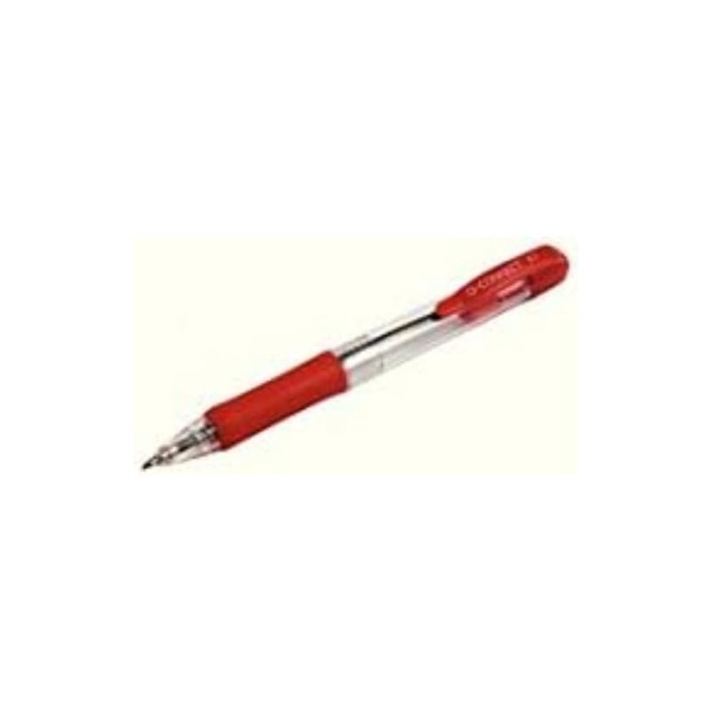 Q-Connect Retractable Ballpoint Pen Medium Red (Pack of 10)