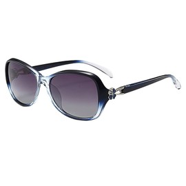 Feisedy B1193 Polarized Sunglasses, Women's, UV400 Protection, UV Protection, Driving, Sports, Fashion, Cycling, Fishing, multicolor (blue / gray)