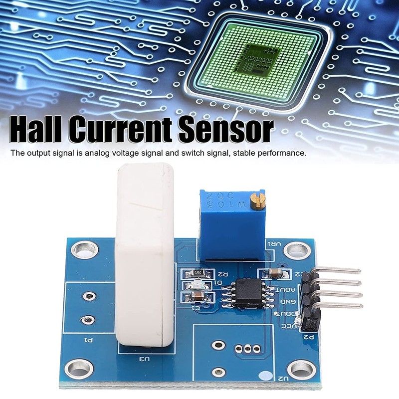 Deror Hall Current Sensor DC 5V Hall Current Detection Sensor