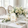 4x6 Inch Wedding Table Numbers 1-20 with Gold Holders (White)