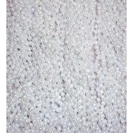 144 White Pearl Mardi Gras Beads Party Favors Necklaces 12 Dozen Lot