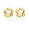 Silver Stud Earrings for Women Grils, Gold Hypoallergenic Camellia Flower