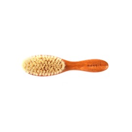 Bass Brushes | Baby Brush | Natural Bristle SOFT | Pure Bamboo Handle | Extra Small Oval | Dark Finish | Model BB1 - DB