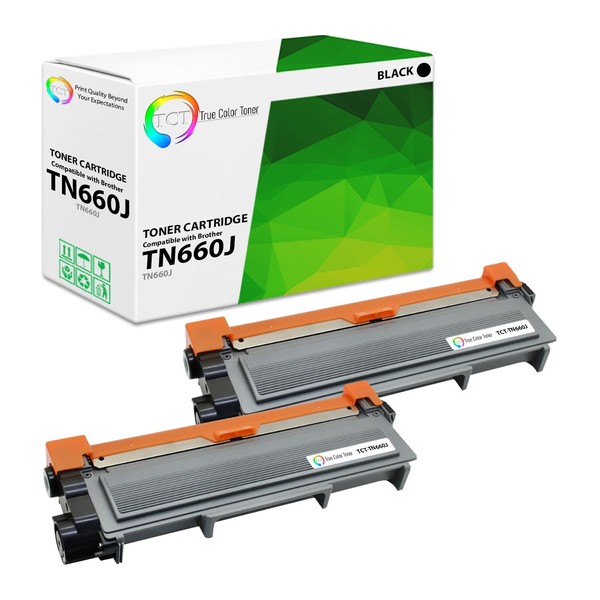 TCT TN660 Toner Cartridge 2 Pack - Premium Compatible Replacement