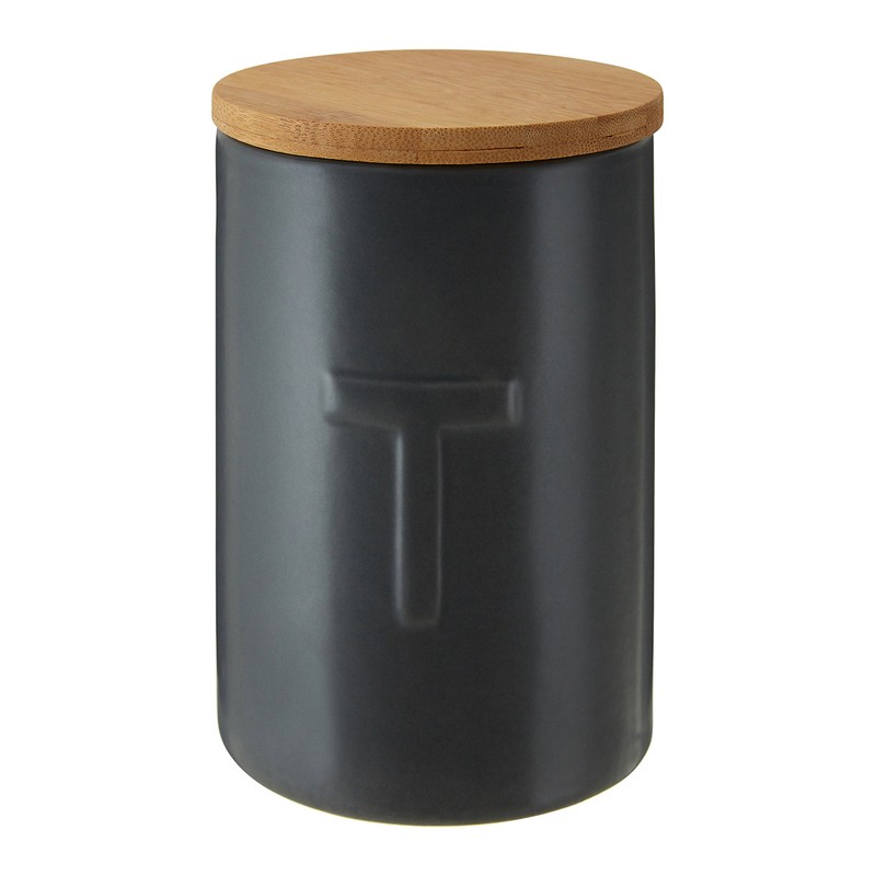 Premier Housewares Fenwick Tea Canister - Dark Grey
