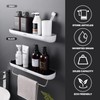 Floating Bathroom Organizer - Wall Mounted Shower Caddy Shelf -
