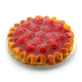 MyTinyWorld Dolls House Miniature Deep Filled Strawberry Pie