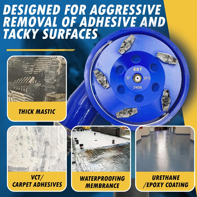 5" PCD Grinding Wheel for Epoxy, Glue, Mastic and Paint,