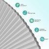 Changshade Arch Window Shades Blackout,Half Moon(Radius: 24") Blackout Pleated Window