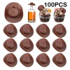 100 Piezas Mini Sombrero De Vaquero Occidental Pequeño