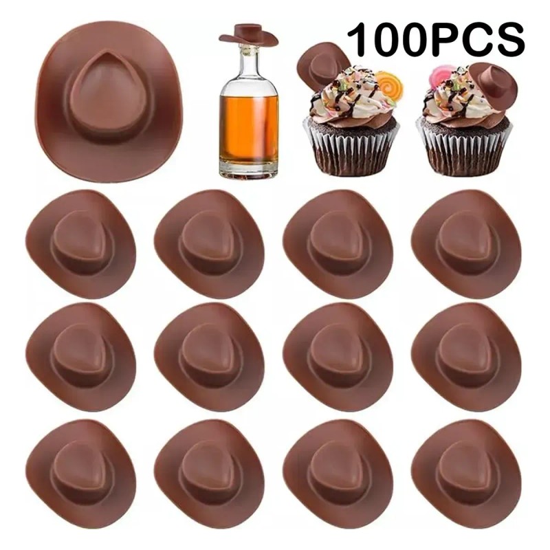 100 Piezas Mini Sombrero De Vaquero Occidental Pequeño