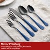 Onlycooker 20-Piece Black Silverware Set 18/0 Stainless Steel Flatware Sapphire