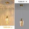 LBSQJ Glass Pendant Lights Kitchen Island 2 Pack 5.9" Amber